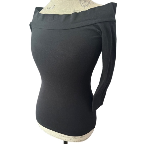 Au Fond black off the shoulder top size small - Picture 3 of 6